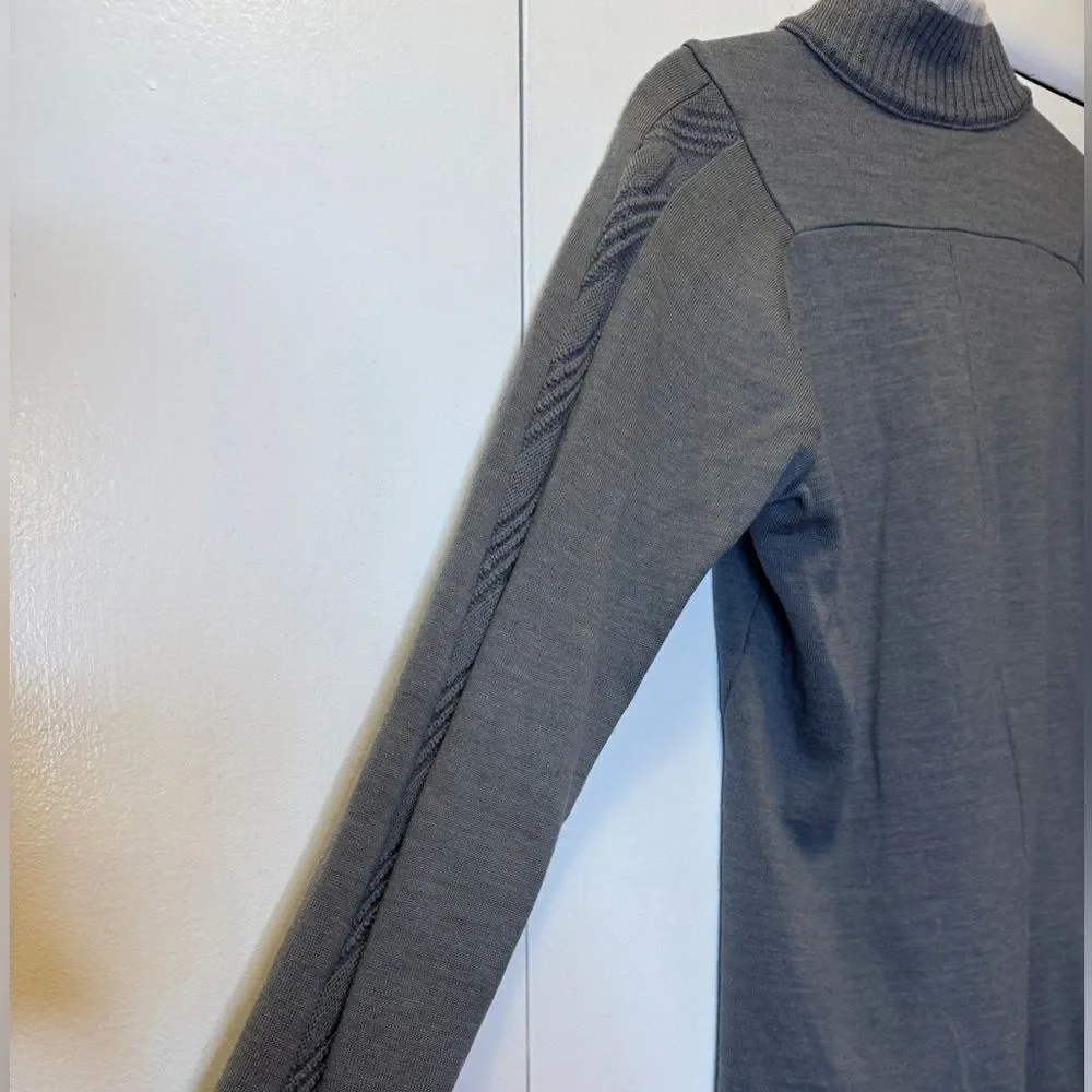 ICEBREAKER 100% Pure Merino Wool 1/4 Zip Sweater Gray Women’s Size Small